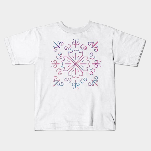 Four Leaves Clover Mandala for Luck Kids T-Shirt by nathalieaynie